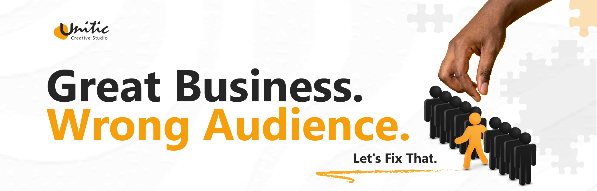 Banner showing a great business marketing within a wrong audience and unitic because am solution helping that business. Banner showing a great business marketing within a wrong audience and unitic because am solution helping that business.